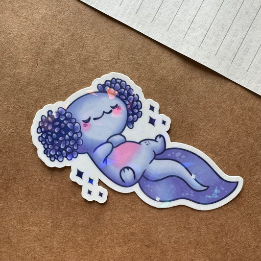 Axolotl Purple Flowers